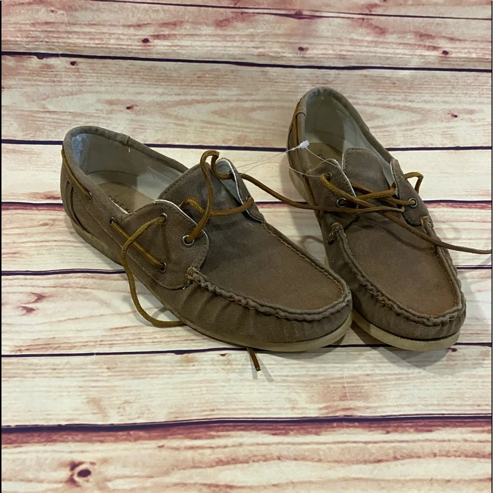 Cole Haan Mens Canvas Slip-on Boat Shoes, Size 10M